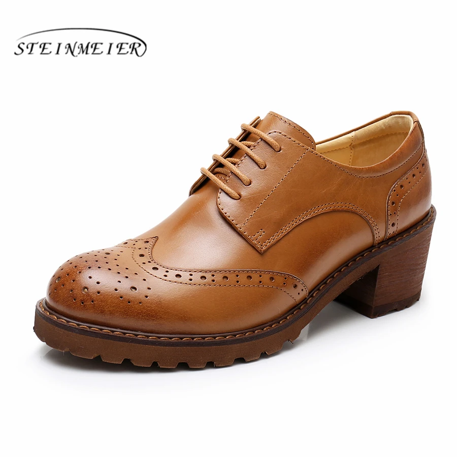 womens black oxford heels