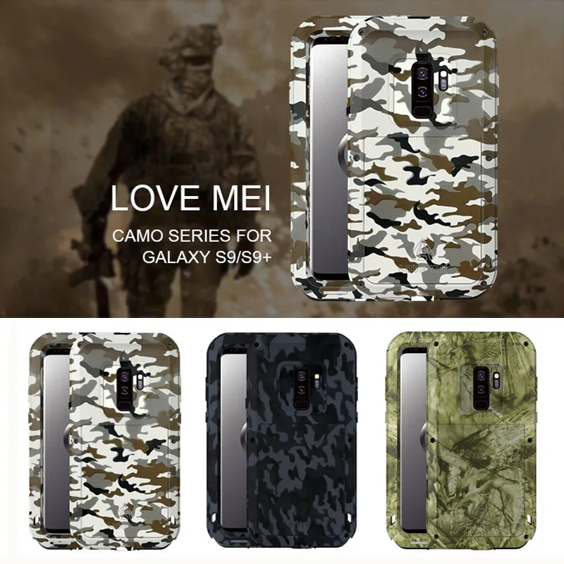 LOVEMEI металлический водонепроницаемый чехол для samsung Galaxy S9 Plus армейский