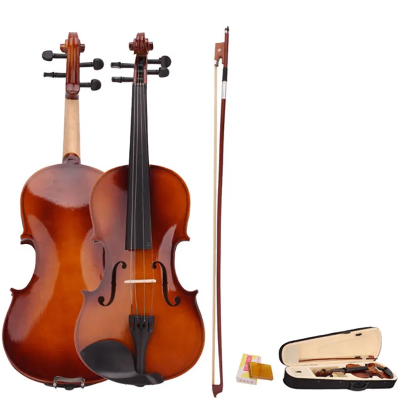 

Zebra 4/4 Fiddle Acoustic Violin with Violin Case Box Cover Bow Rosin Parst for Musical Stringed Instruments Beginner Lover Gift