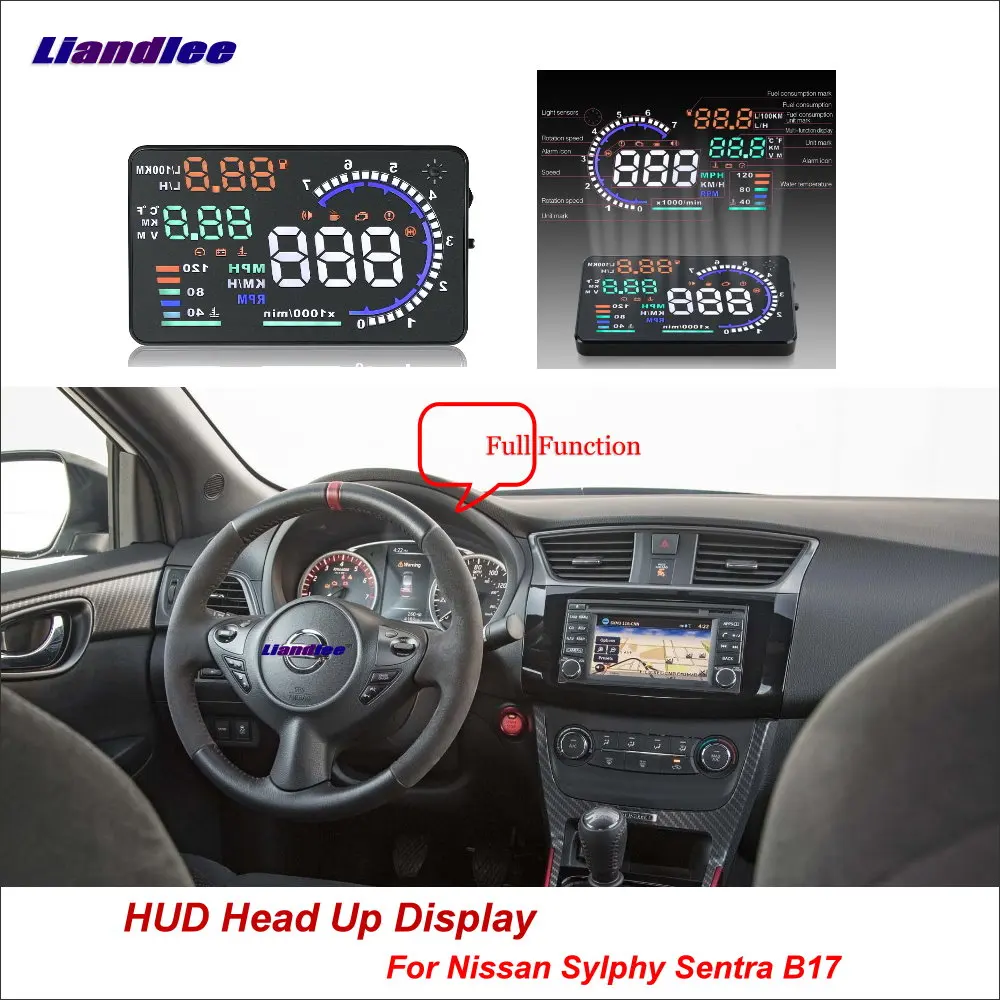 

Liandlee Car Head Up Display HUD For Nissan Sylphy Sentra B17 2012-2018 Dynamic Driving Computer HD Projector Screen Detector