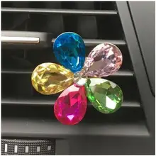 Автомобильный Кондиционер украшение Алмазный изысканный цветок автомобиль экспорт Аромат декоративные украшения интерьера семи цветов