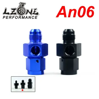 

LZONE - AN -6 (AN6) Male to Female 1/8" NPT Gauge / Sensor Side Port Adapter Black or Blue JR-SL9192-06