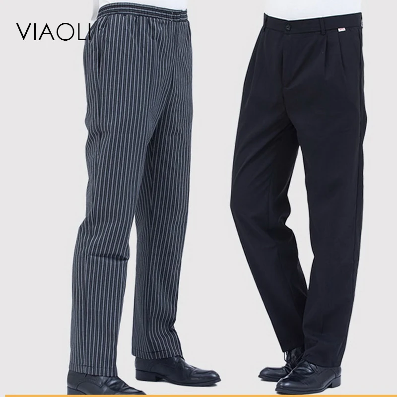 

Restaurant Chef Uniform for Men Pants Kitchen Trouser Chef Uniforms for Women Pants Elastic Waist Bottoms Working Clothes M-2XL