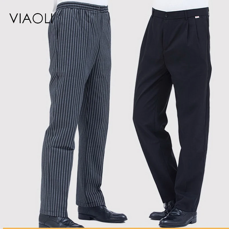 Restaurante Chef Uniforme para Os Homens Calças Calças Uniformes Chef de Cozinha para As Mulheres Calças Cintura Elástica Bottoms Roupas De Trabalho M 2XL|chef uniform|restaurant chef uniformsrestaurant chefs - AliExpress
