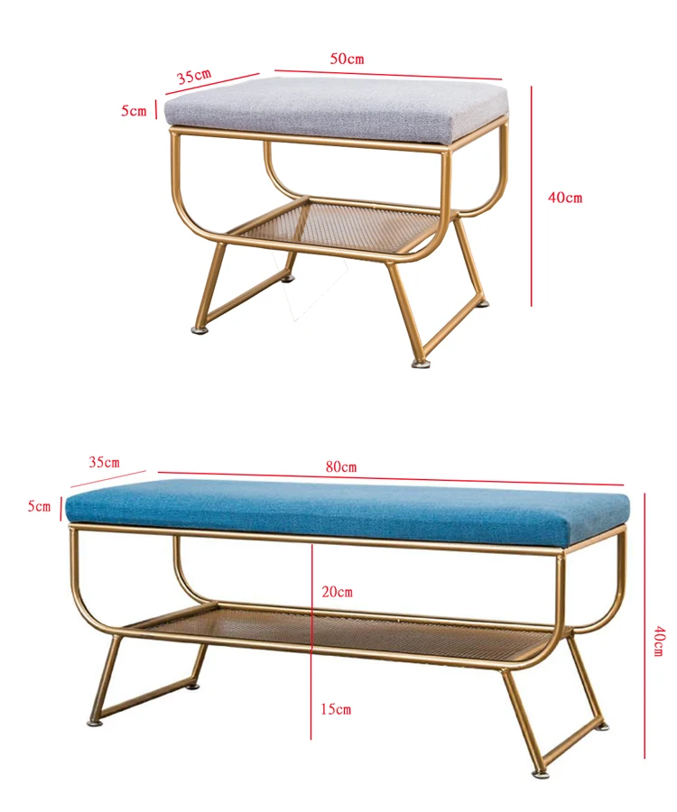 Луи Мода табуреты Османов нордический дверной проем обувь Изменение Многофункциональный стул для хранения креативный примерочная скамейка магазин