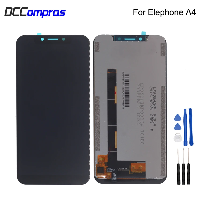 

Original For Elephone A4 LCD Display Touch Screen Digitizer Assembly Replacement For Elephone A4 Display Screen LCD Free Tools