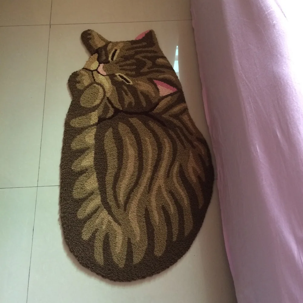 PAYSOTA Cute Sleeping Cat Carpet Children Bedroom Rug Stairs Mat PAYSOTA Cute Sleeping Cat Carpet Children Bedroom Rug Stairs Mat