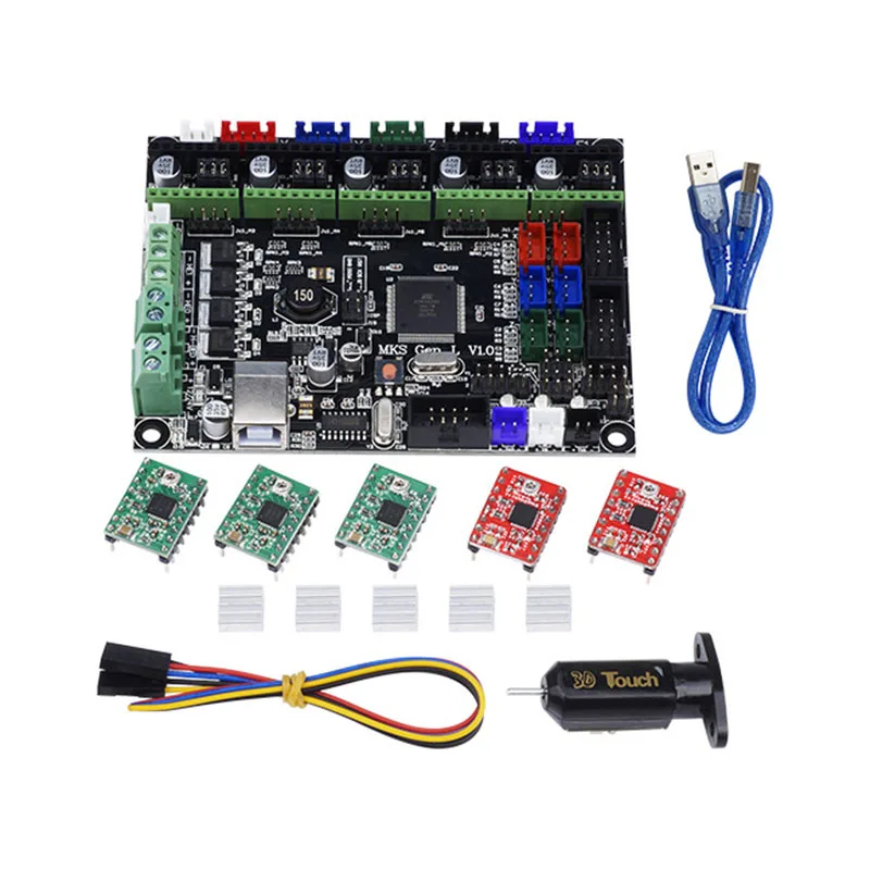 

Motherboard Makerbase MKS GEN L with 5pcs DRV A4988 Driver + 3D Touches Module Set for 3D Printer QJY99