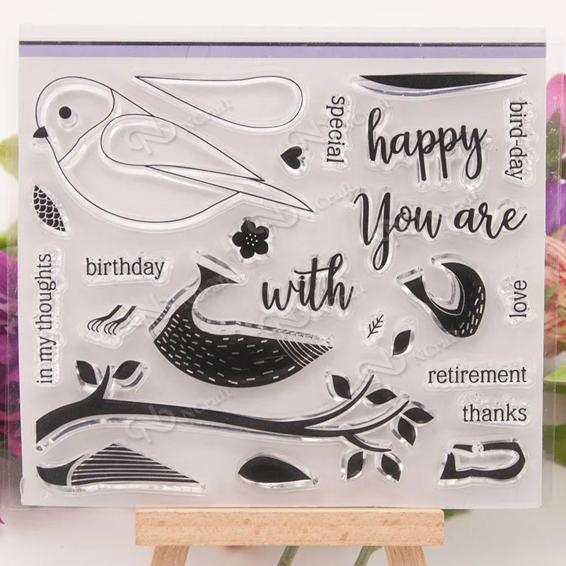 BIRDS CLEAR STAMPS SCRAPBOOKING STAMP SIZE12.5CM*11CMclear stamps