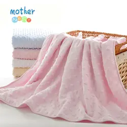 Мать гнездо супер мягкие носки из 100% хлопка детское одеяло синий/розовый/желтый Цвет малыша Одеяло Постельное белье зимний конверт для