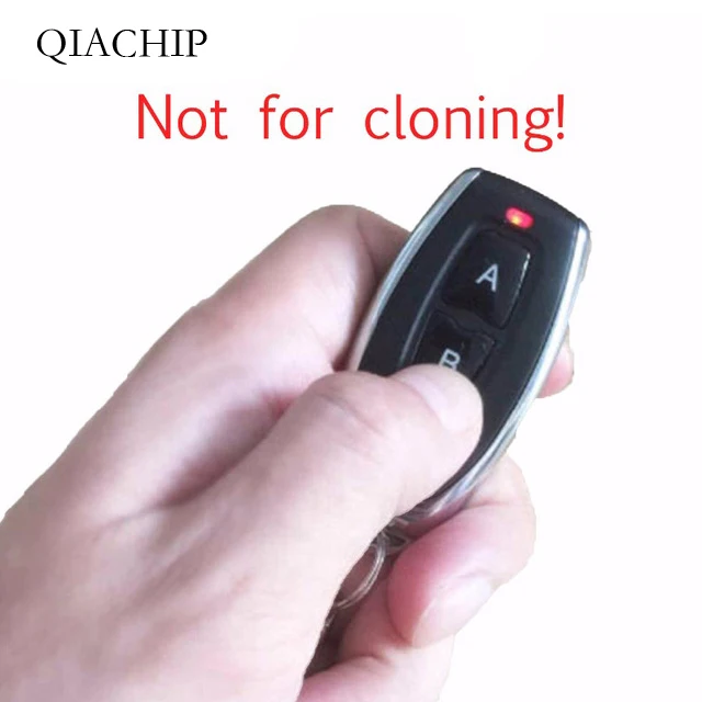 

QIACHIP 433 MHZ RF Remote Control Learning Code 1527 EV1527 For Gate Garage Door Controller 433mhz Receiver Included Battery D