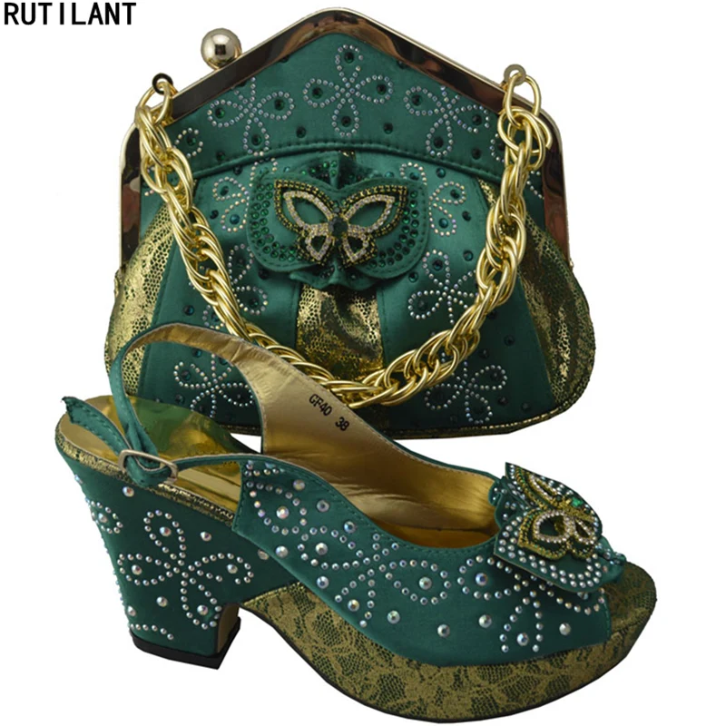 New Nigerian Party Shoe and Bag Sets Italian Shoes and Bags Set Envio