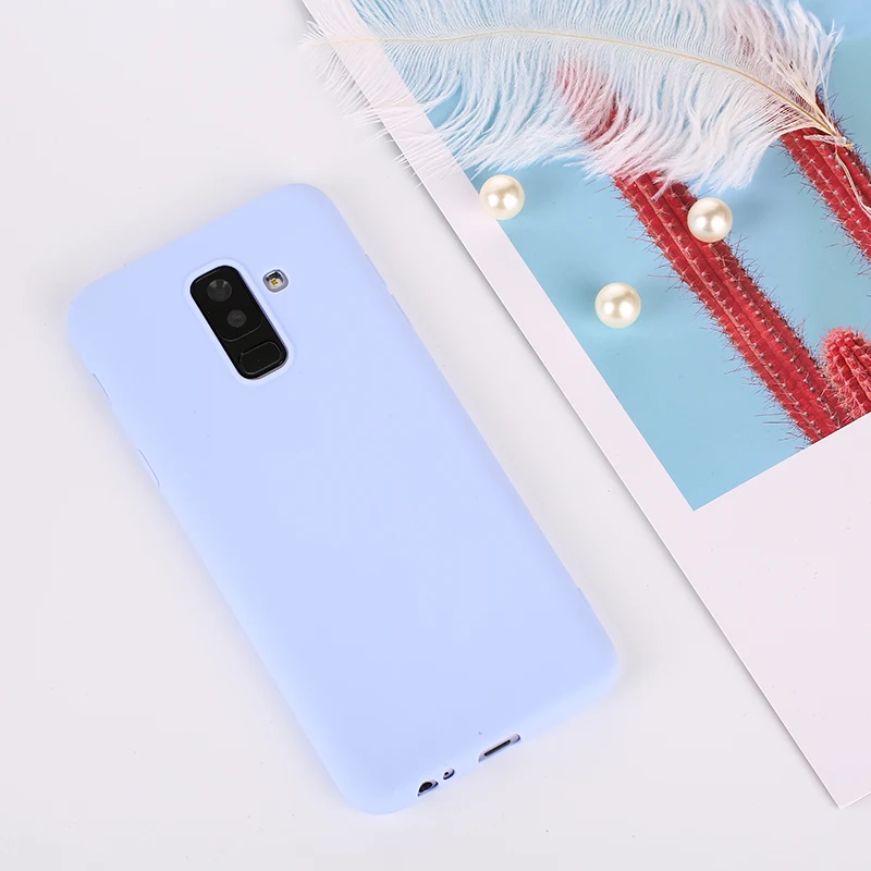 Чехлы для Samsung Galaxy A7 J4 J6 плюс J8 A6 A8 S9 S8 Plus Note 9 8 A3 A5 A7 J3 J5 J7 S7 мягкая Macaron Цвет крышка