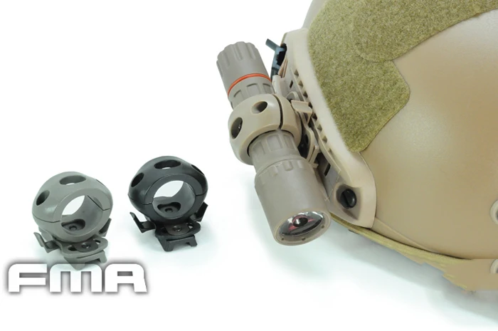 FMA шлем фонарик держатель папка зажим для диам 21 мм(0,8") фонарик цвет BK/DE/FG