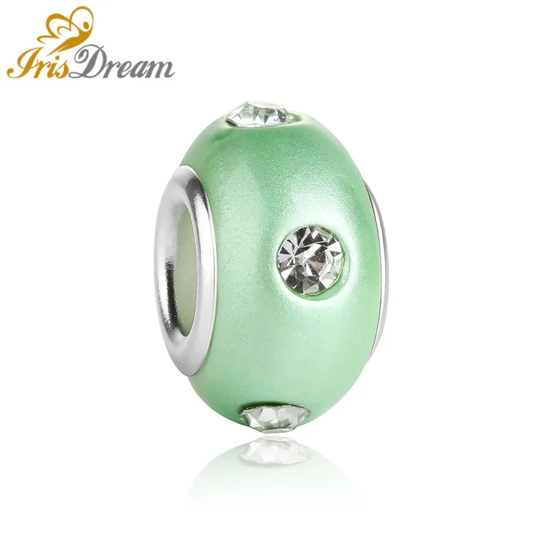 50pcs Crystal Glass Beads Spacer fit Pandora Bracelet Charms Bangle Pendant Necklace for Jewelry Making DIY Curtains Accessories