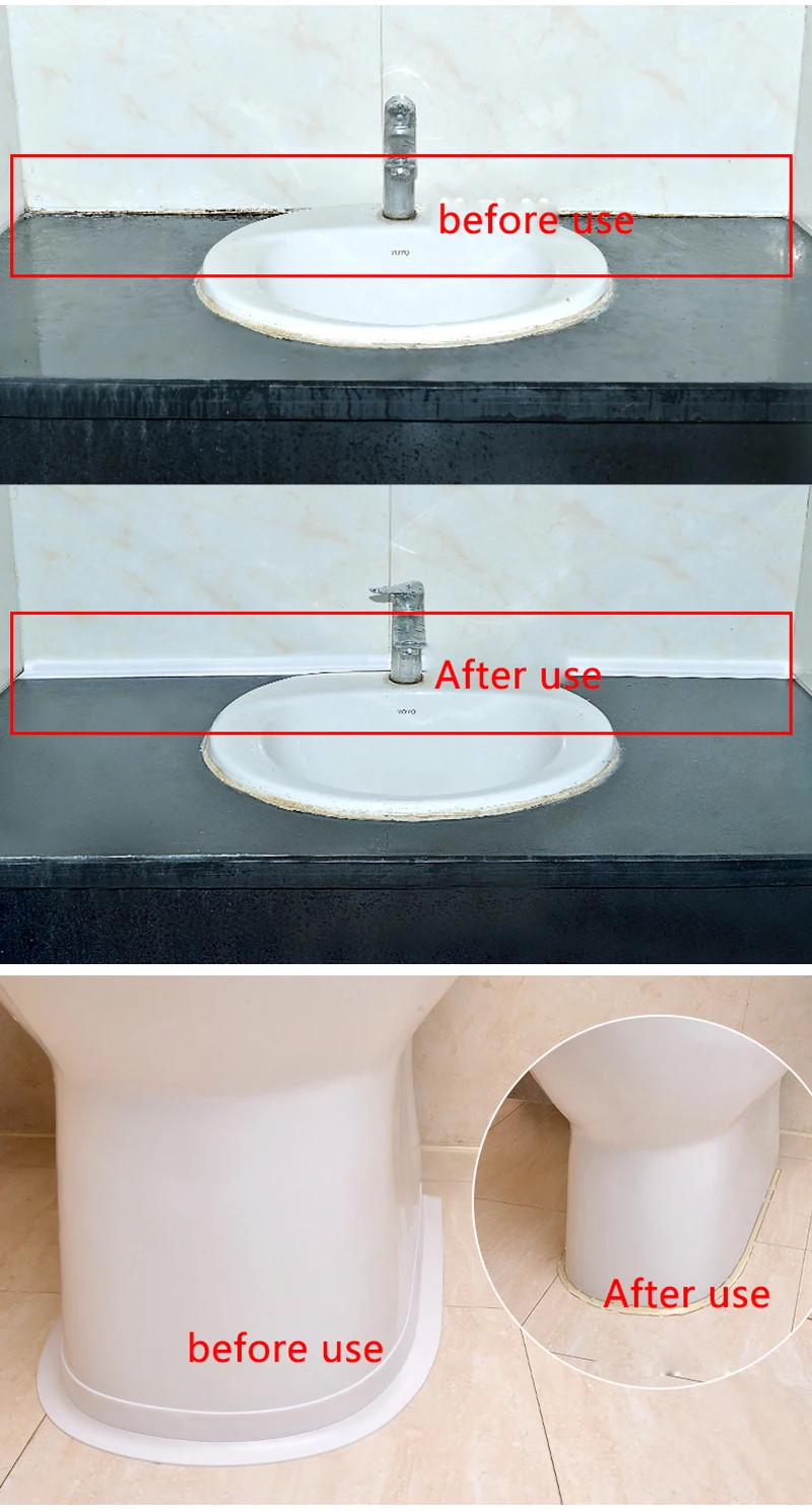 Home Bathroom Bathtub Kitchen Wall Stickers Waterproof Pegatinas Wall Corner Line Sink Stickers Art Sealing Strip Sealant Tape Home Bathroom Bathtub Kitchen Wall Stickers Waterproof Pegatinas Wall Corner Line Sink Stickers Art Sealing Strip Sealant Tape