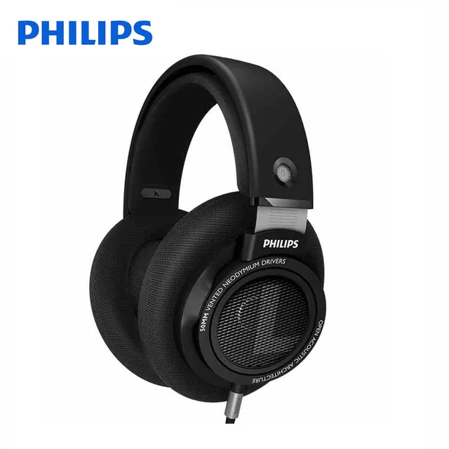 Оригинальные профессиональные Наушники Philips SHP9500 с активным шумоподавлением, 3 метра, гарнитура для Xiaomi, MP3, официальный тест - Цвет: Black