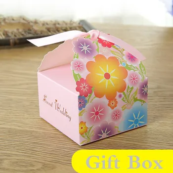 

25pcs The creative style of wedding supplies candy boxes square wedding candy box packing souvenir gift to personality