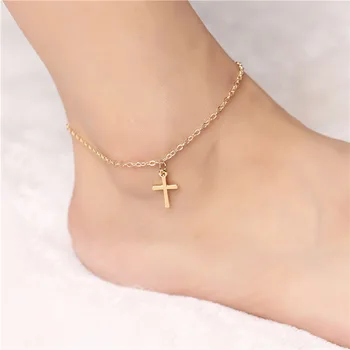 

Punk 2020 New Fashion Anklets Summer Personality Wild Popular Simple Crosses Anklets Lady Legs Anklets Wholesale