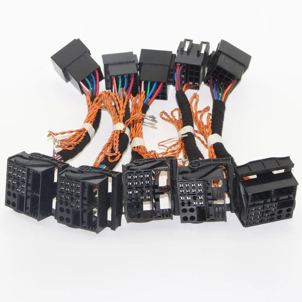 

5pcs ISO To Quadlock Canbus Adapter CABLE RCD330 RCD510 RCD310 RNS510 Conversion Cable VW Polo Jetta Golf Tiguan Passat CC