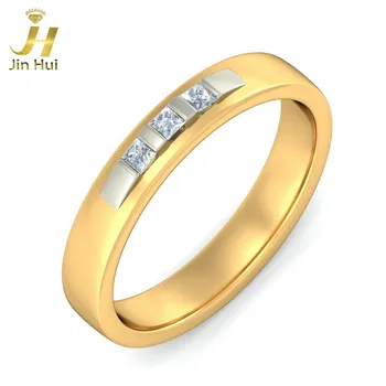 

Jinhui Men The Captain's Ring Solid 18K Yellow 750 Gold 0.174CT Natural Diamond Jewelry Free Engraving