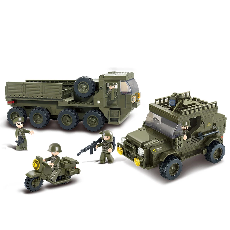 

S Model Compatible with Lego B0307 455pcs Logistic Troops Models Building Kits Blocks Toys Hobby Hobbies For Boys Girls