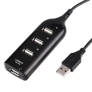 

White Mini USB HUB 480Mbps High Speed 4 Port USB 2.0 HUB with Cable Computer Peripheral Wholesael Price
