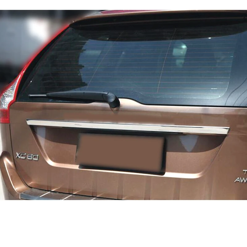 AX Tailgate Door Handle Strip Accent Garnish Styling Chrome Rear Trunk Tail Gate Cover Trim For VOLVO XC60 2009-2014
