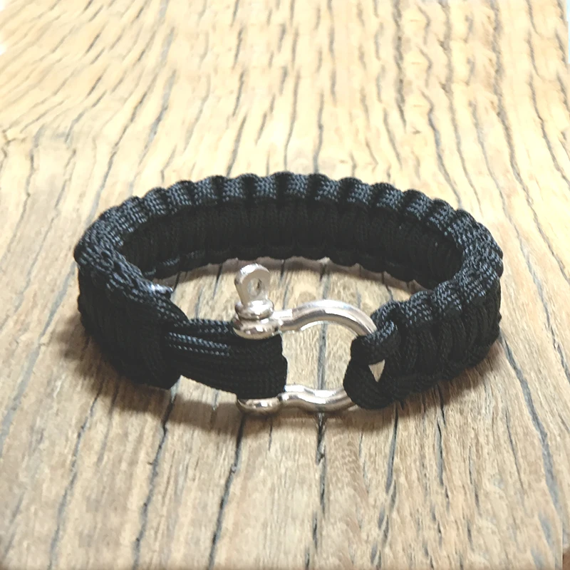 

Fashion Handmade Outdoor Camping Survival Bracelet 5 Colors Mens Rope Parachute Bracet For Male Armband Wrap Jewelry Homme
