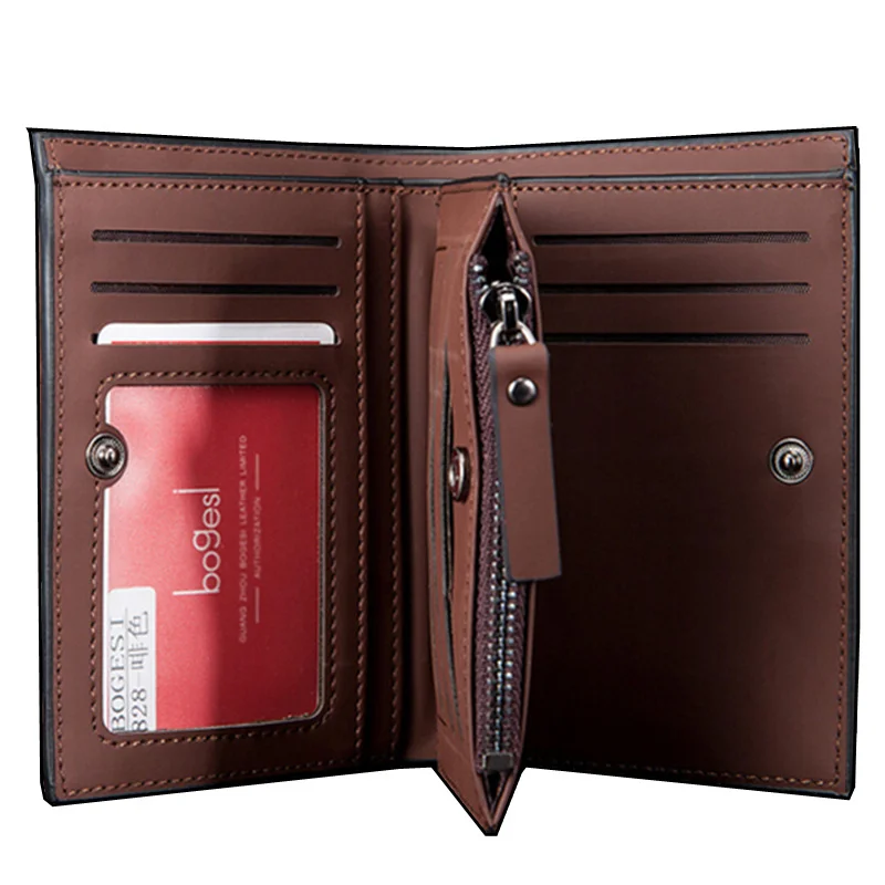  High quality Leather men's Wallets Wholesale purse leather SHORT leather wallets ,Best gift,  Free Shipping 