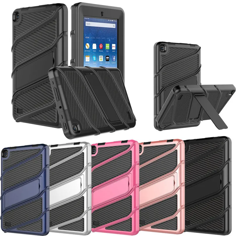 

Kids carbon fiber Shockproof Protective Case for Amazon Kindle Fire 7 2015 Tablet new A30
