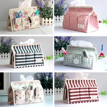 Пасторальные Ретро хлопчатобумажные тканевые коробки, многофункциональные шесть мешков насосный лоток Коробка для хранения рабочего стола