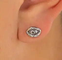 

Regalrock Punk Seed Of Lucifer Fallen Angels Satan Gothic Evil Eye Stud Earring