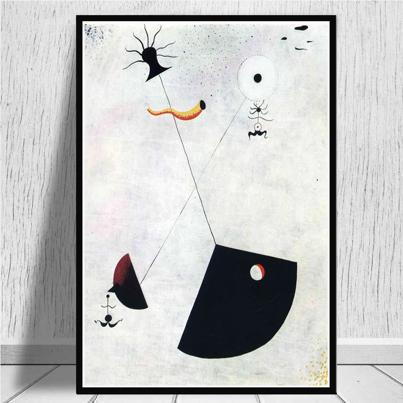 Joan Miro Знаменитые Картины абстрактный плакат настенная художественная картина плакаты и принты Картина на холсте для декора дома комнаты - Цвет: 0011