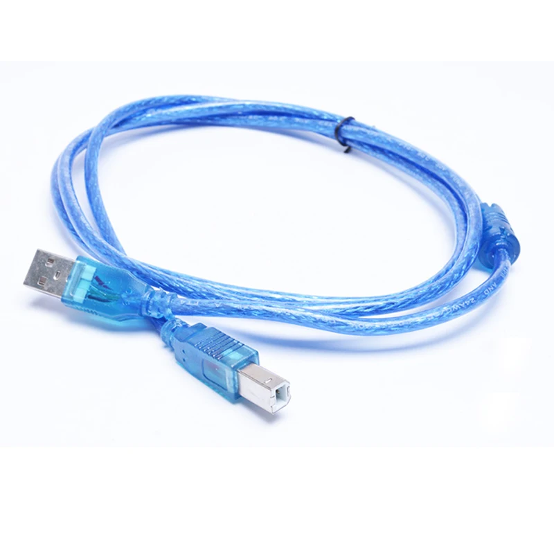 Высокоскоростной прозрачный синий usb накопитель 2 0 кабель для принтера типа A B
