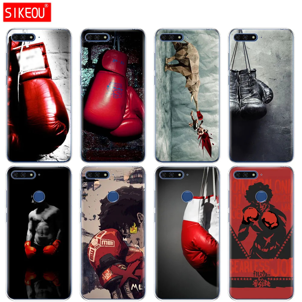 

Silicone Cover Phone Case For Huawei Honor 7A PRO 7C Y5 Y6 Y7 Y9 2017 2018 Prime Muay Thai Fight Boxing