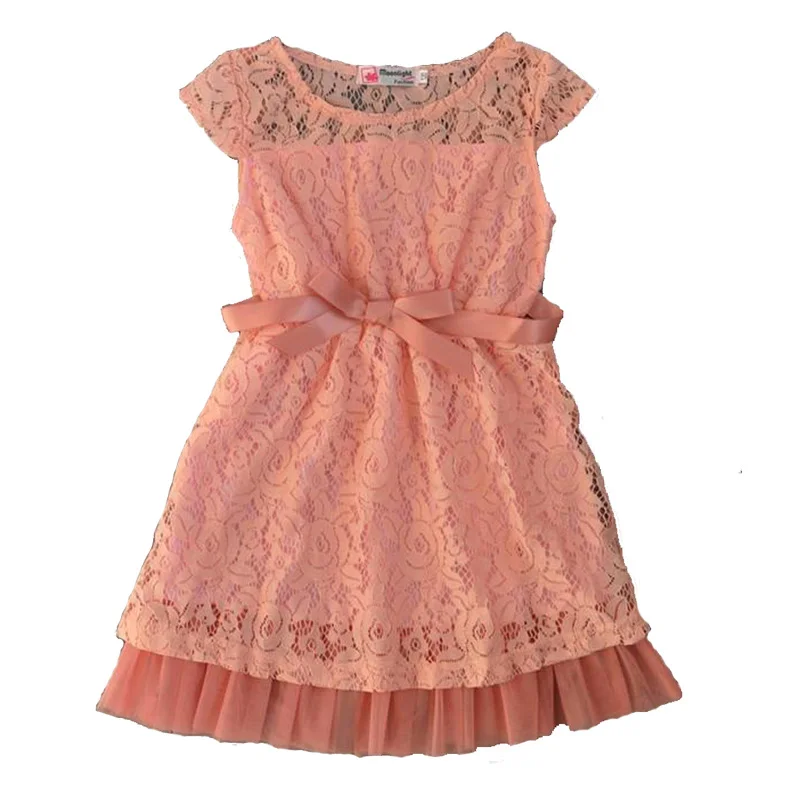 

SOSOCOER Girls Party Dress New 2017 Summer Style Lace Baby Girl Clothes Hollow Sleeveless Kids Dresses Princess Children Costume
