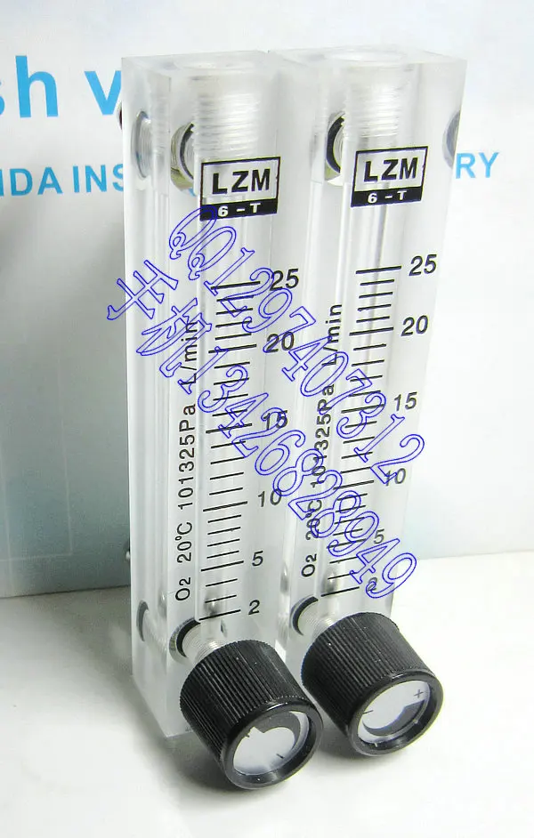 LZM 6T O2 adjustable oxygen flowmeter small square panel type oxygen