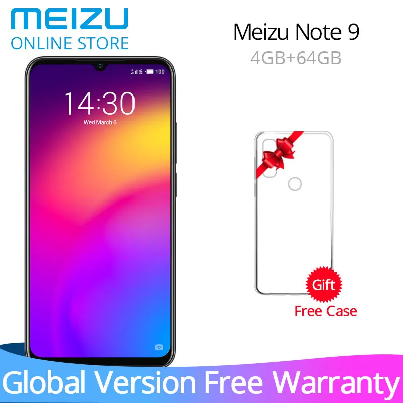 

Meizu Note 9 4GB 64GB Global Version MeizuNote9 4GB 128GB Smart Phone Snapdragon 675 Octa Core 6.2" FHD Screen 48MP Rear Camera