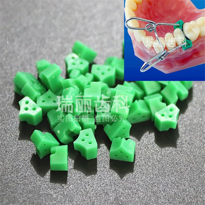 

A0195 10 Bags (400cs) Add-On Autoclavable Silicon Rubber Elastic Wedges Dental Material used with Ring