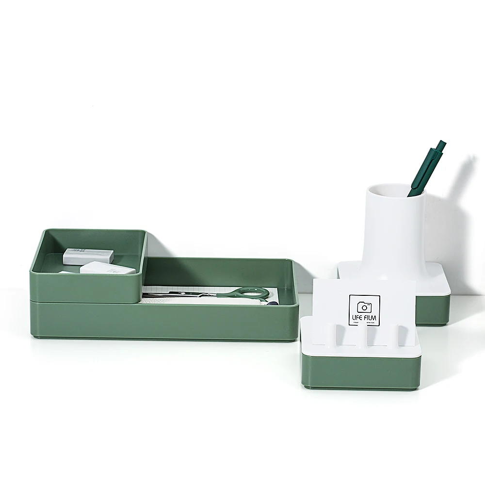 

TIANSE High Quality Desk Decor Stationery holder DIY Storage Box Creative stationery pen holder