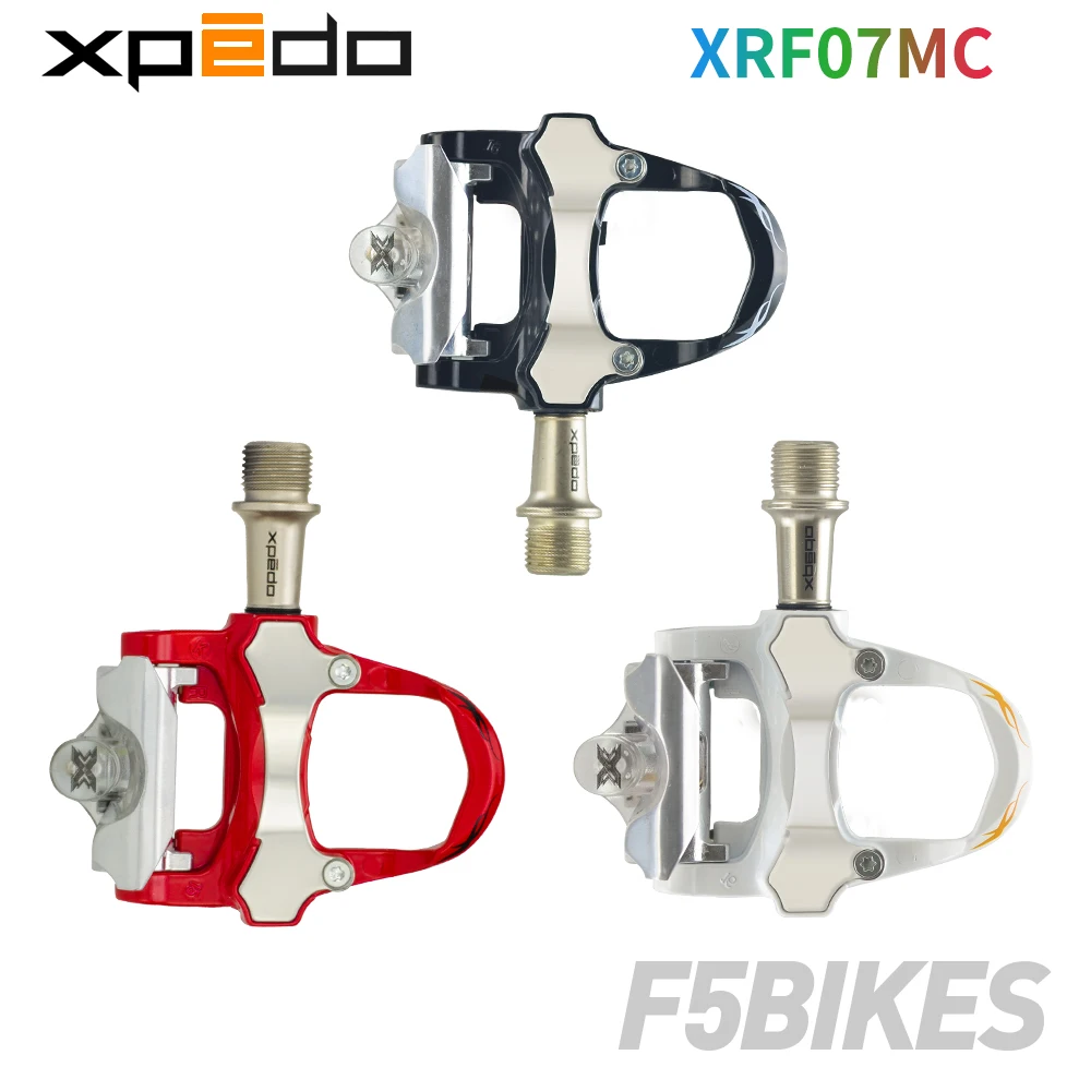 

Xpedo Wellgo XRF07MC 235g alloy Road Bicycle clipless Pedals with 2 pairs look keo Compatible cleats self locking bike pedals