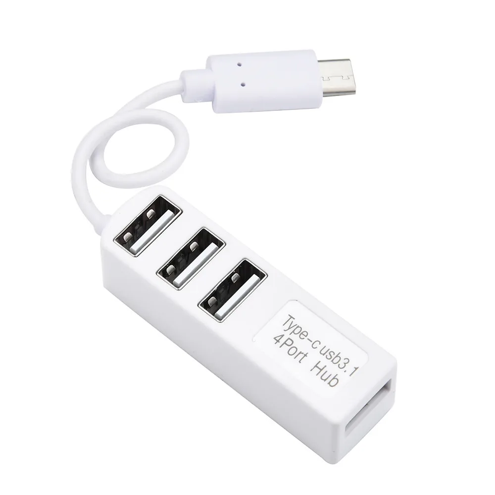 

Type-C To 4-Port USB 3.0 Hub USB 3.1 Adapter For PC Apple Macbook 12 6J16 Drop Shipping