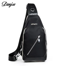 DANJUE Водонепроницаемый Для мужчин сумки груди магнитная кнопка открыть Crossbody Travel Bag Высокое качество Повседневное цвет: черный, синий Оксфорд сумка