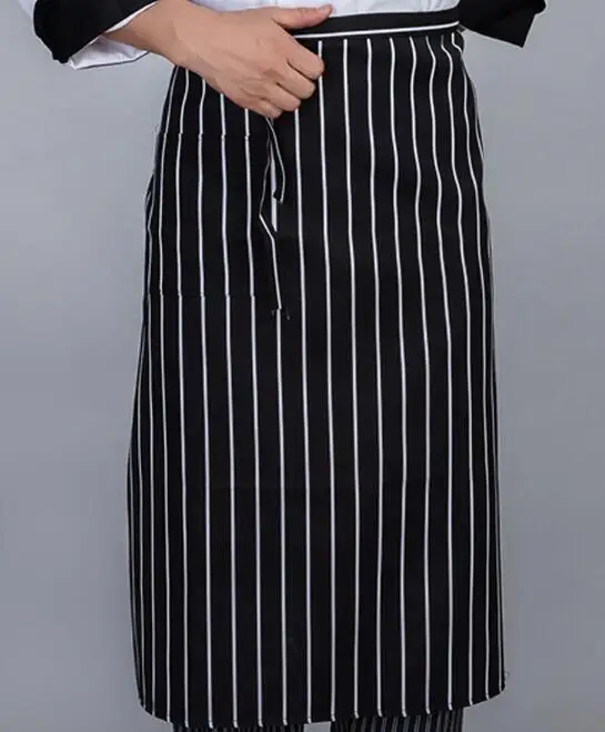 

Freeshipping Kitchen Cooking Apron Stripe Half Body Apron for Chef Waiter Kitchen Restaurant Cooking Accessories