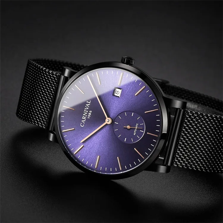 Мужские часы Топ бренд класса люкс relojes automaticos hombre relogio masculino водонепроницаемые reloj hombre relogios masculinos - Цвет: blue