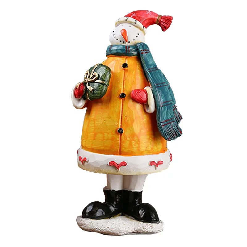 Modern Kawaii Snowman Figurine Home Kids Room Decoration Manualidades