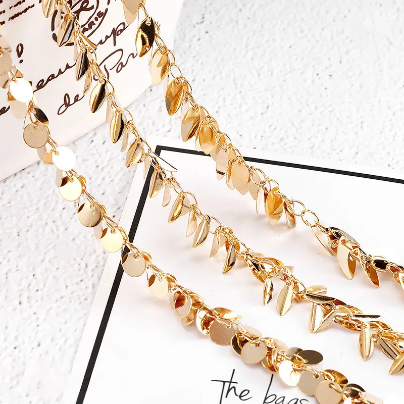 50cm/lot Gold Color Necklace Chains Brass Bulk for DIY Jewelry Making Materials 2018 New | Украшения и аксессуары
