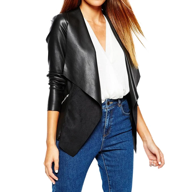 women clothing spring faux leather jackets women 2017 black plus plus size faux leather jackets
