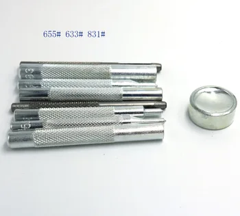 

4PCS 655/633/831 Type Metal Snap Fasteners Press Studs Button Installation Tools Hand Punch Tool Set DIY Materials Accessories